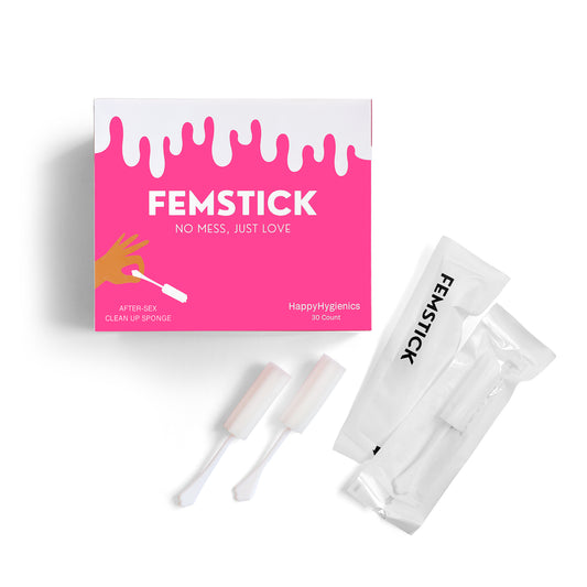 [30 Pack] Femstick Absorbing Sponge for Women Care – Post Intimacy Cleanup Sponges – Leakproof Ultra-Absorbent Drip Absorbing Sticks – Soft and Comfortable Design – Easy Insert Feminine Pads